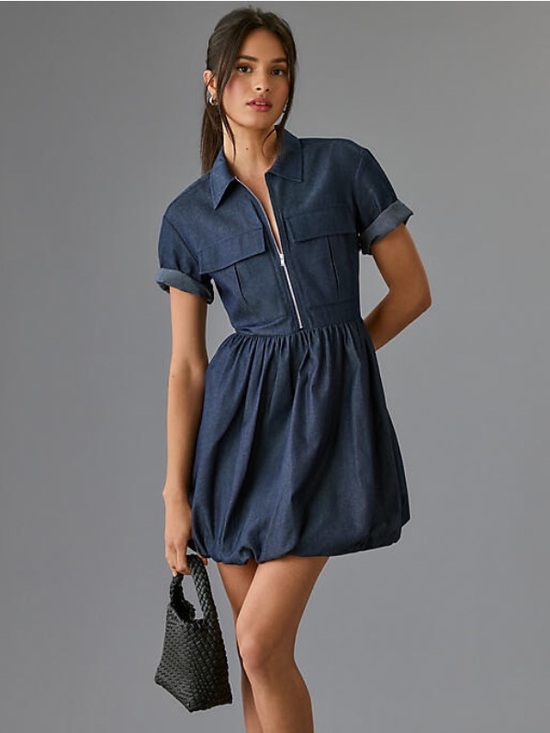 Anthropologie Dresses & Skirts - Anthropologie x Mare Mare Denim Bubble-Hem Dress